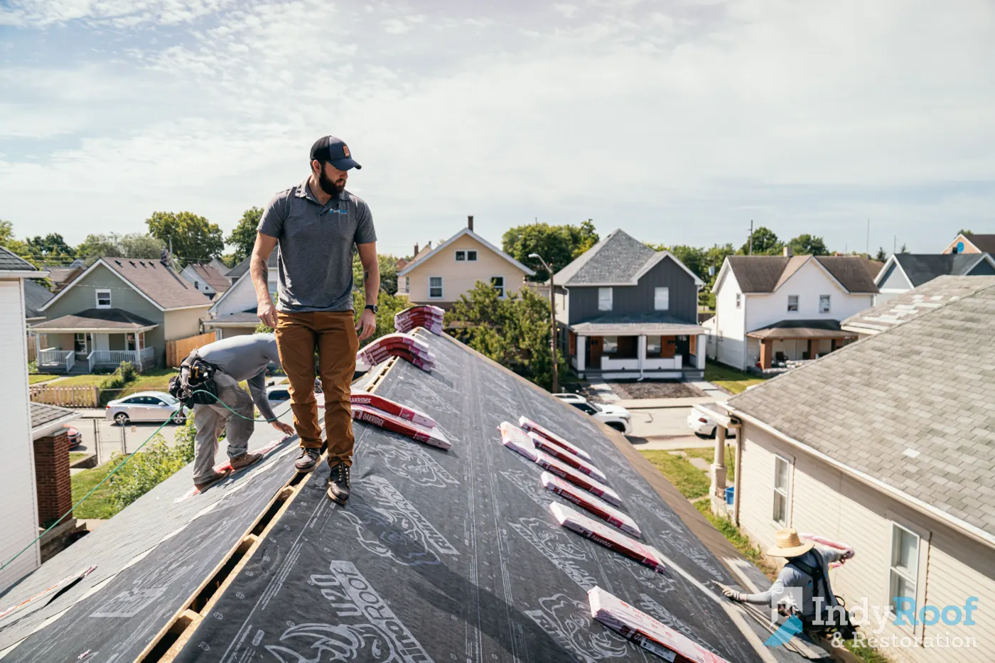 Commercial roof inspection documented in New Whiteland